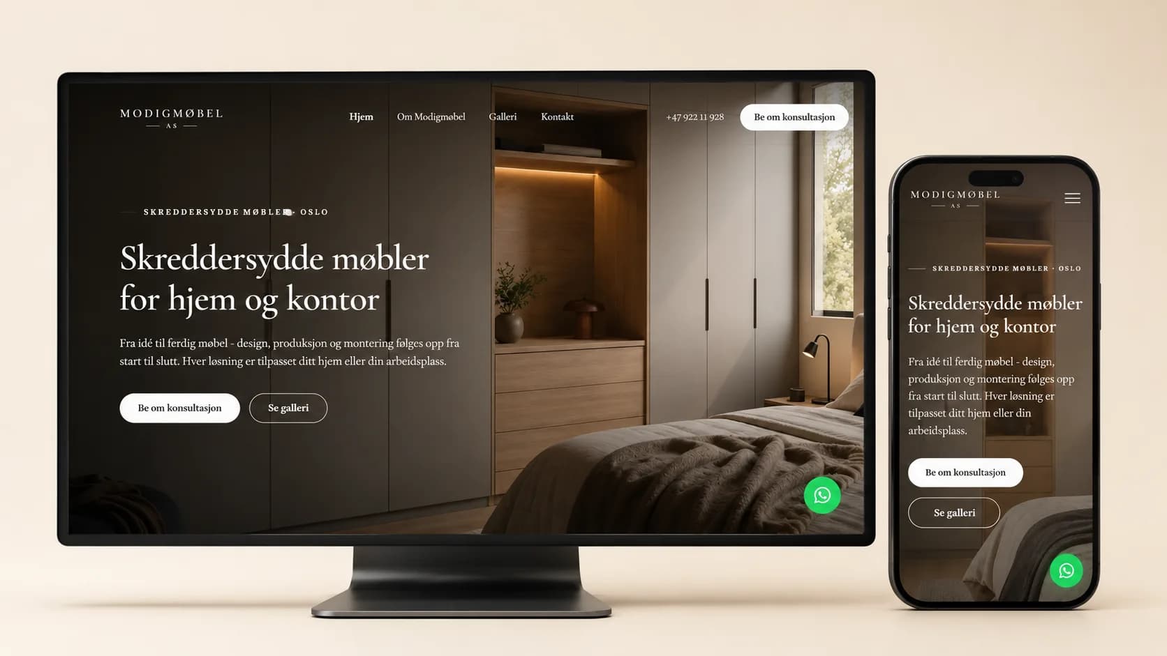 Skjermbilde av MODIGMØBEL